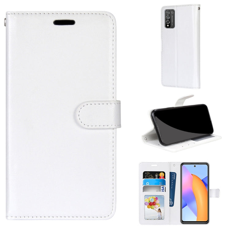 For Huawei Honor 10X Lite Pure Color Horizontal Flip PU Leather Case with Holder & Card Slots & Wallet & Photo Frame