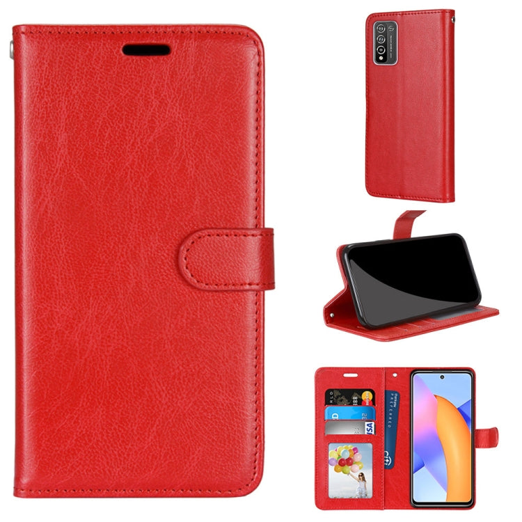 For Huawei Honor 10X Lite Pure Color Horizontal Flip PU Leather Case with Holder & Card Slots & Wallet & Photo Frame