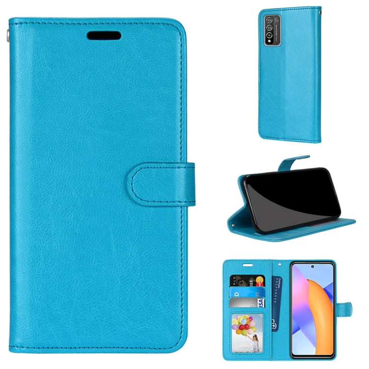 For Huawei Honor 10X Lite Pure Color Horizontal Flip PU Leather Case with Holder & Card Slots & Wallet & Photo Frame