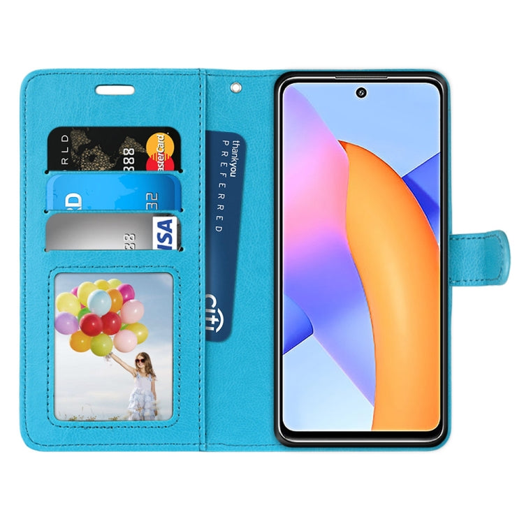 For Huawei Honor 10X Lite Pure Color Horizontal Flip PU Leather Case with Holder & Card Slots & Wallet & Photo Frame