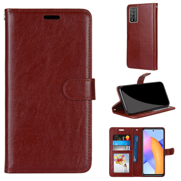 For Huawei Honor 10X Lite Pure Color Horizontal Flip PU Leather Case with Holder & Card Slots & Wallet & Photo Frame