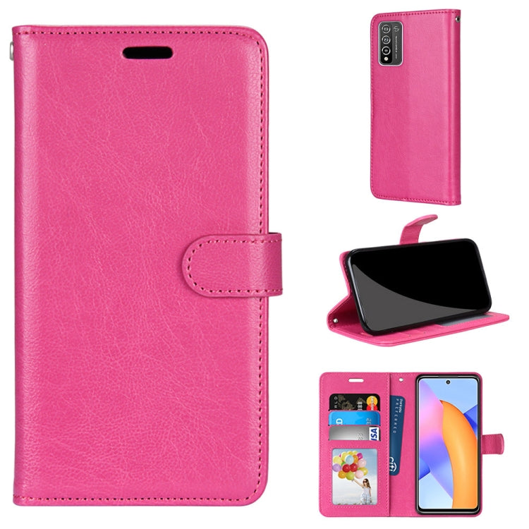 For Huawei Honor 10X Lite Pure Color Horizontal Flip PU Leather Case with Holder & Card Slots & Wallet & Photo Frame