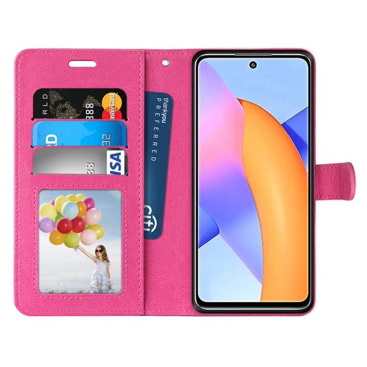 For Huawei Honor 10X Lite Pure Color Horizontal Flip PU Leather Case with Holder & Card Slots & Wallet & Photo Frame