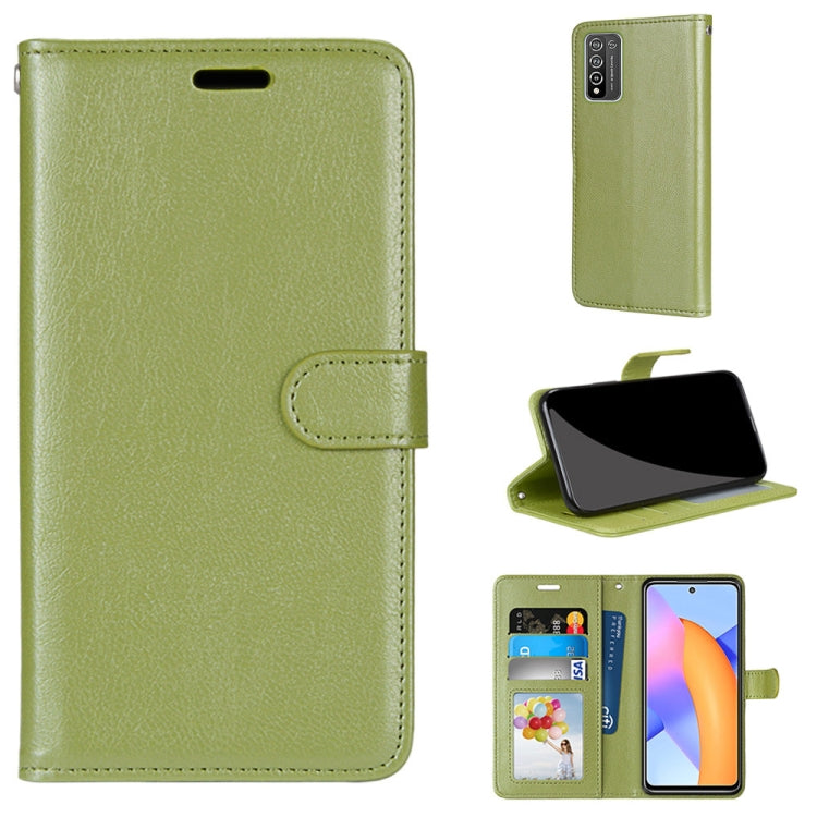 For Huawei Honor 10X Lite Pure Color Horizontal Flip PU Leather Case with Holder & Card Slots & Wallet & Photo Frame
