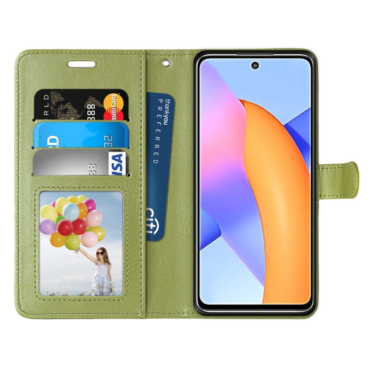 For Huawei Honor 10X Lite Pure Color Horizontal Flip PU Leather Case with Holder & Card Slots & Wallet & Photo Frame