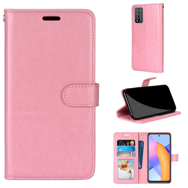 For Huawei Honor 10X Lite Pure Color Horizontal Flip PU Leather Case with Holder & Card Slots & Wallet & Photo Frame