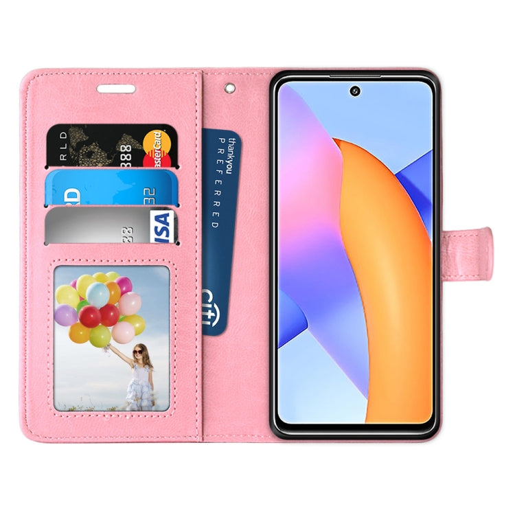 For Huawei Honor 10X Lite Pure Color Horizontal Flip PU Leather Case with Holder & Card Slots & Wallet & Photo Frame