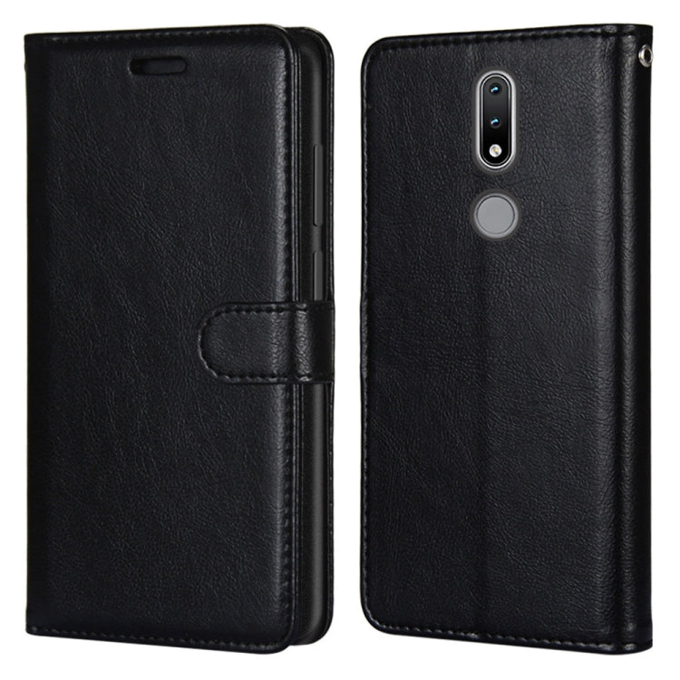 For Nokia 2.4 Pure Color Horizontal Flip PU Leather Case with Holder & Card Slots & Wallet & Photo Frame