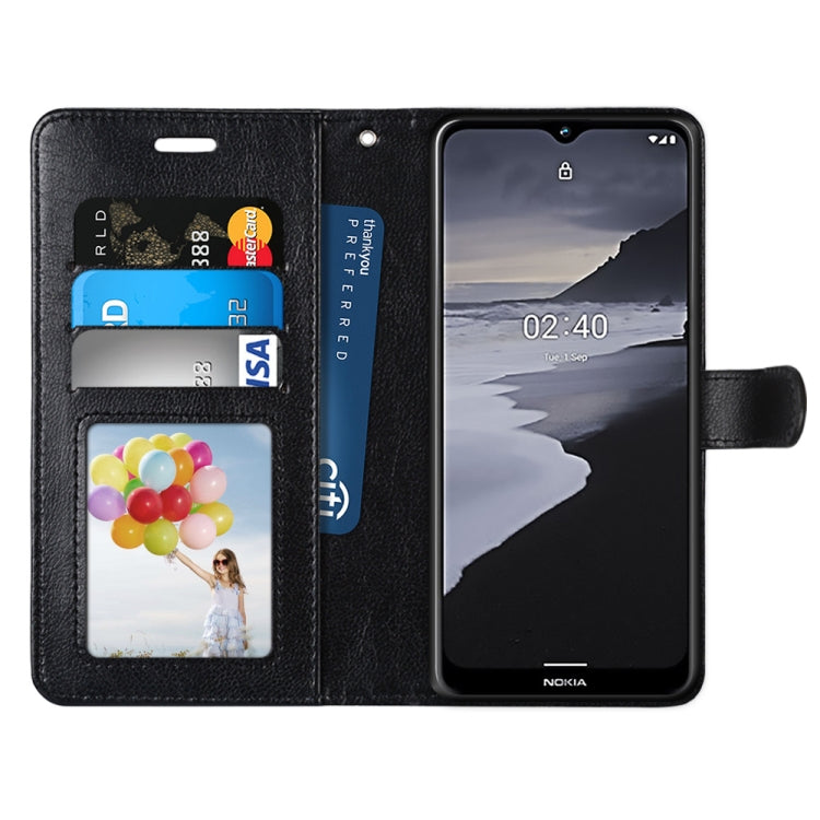 For Nokia 2.4 Pure Color Horizontal Flip PU Leather Case with Holder & Card Slots & Wallet & Photo Frame