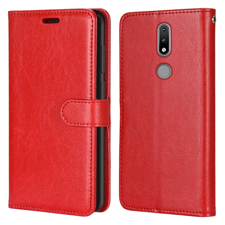 For Nokia 2.4 Pure Color Horizontal Flip PU Leather Case with Holder & Card Slots & Wallet & Photo Frame