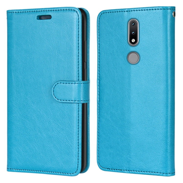 For Nokia 2.4 Pure Color Horizontal Flip PU Leather Case with Holder & Card Slots & Wallet & Photo Frame