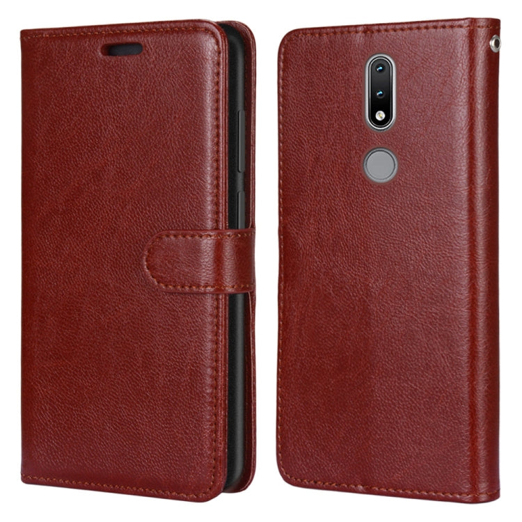 For Nokia 2.4 Pure Color Horizontal Flip PU Leather Case with Holder & Card Slots & Wallet & Photo Frame