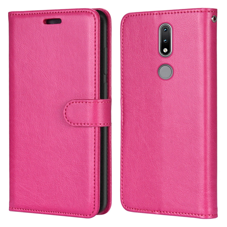 For Nokia 2.4 Pure Color Horizontal Flip PU Leather Case with Holder & Card Slots & Wallet & Photo Frame