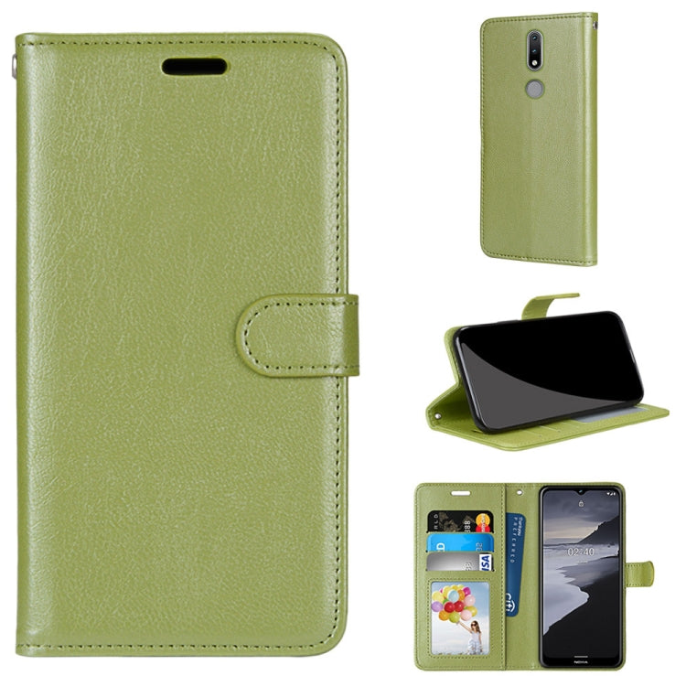 For Nokia 2.4 Pure Color Horizontal Flip PU Leather Case with Holder & Card Slots & Wallet & Photo Frame