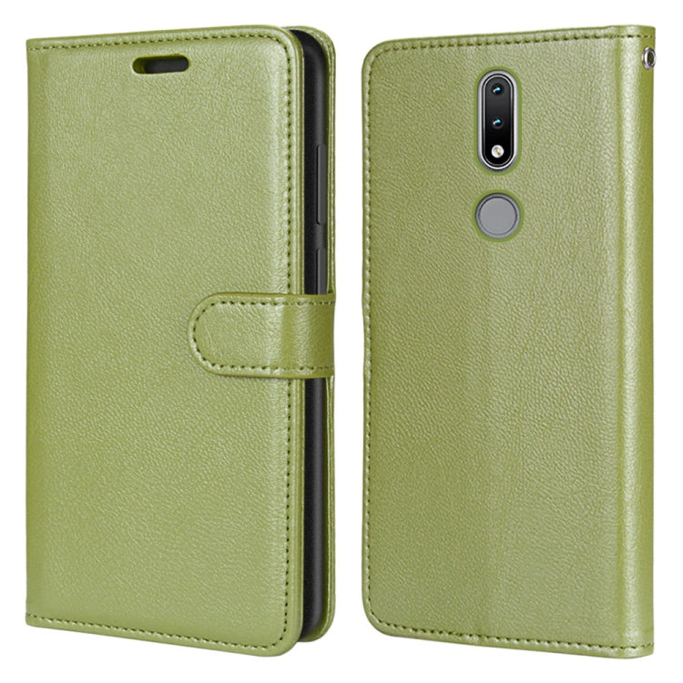 For Nokia 2.4 Pure Color Horizontal Flip PU Leather Case with Holder & Card Slots & Wallet & Photo Frame