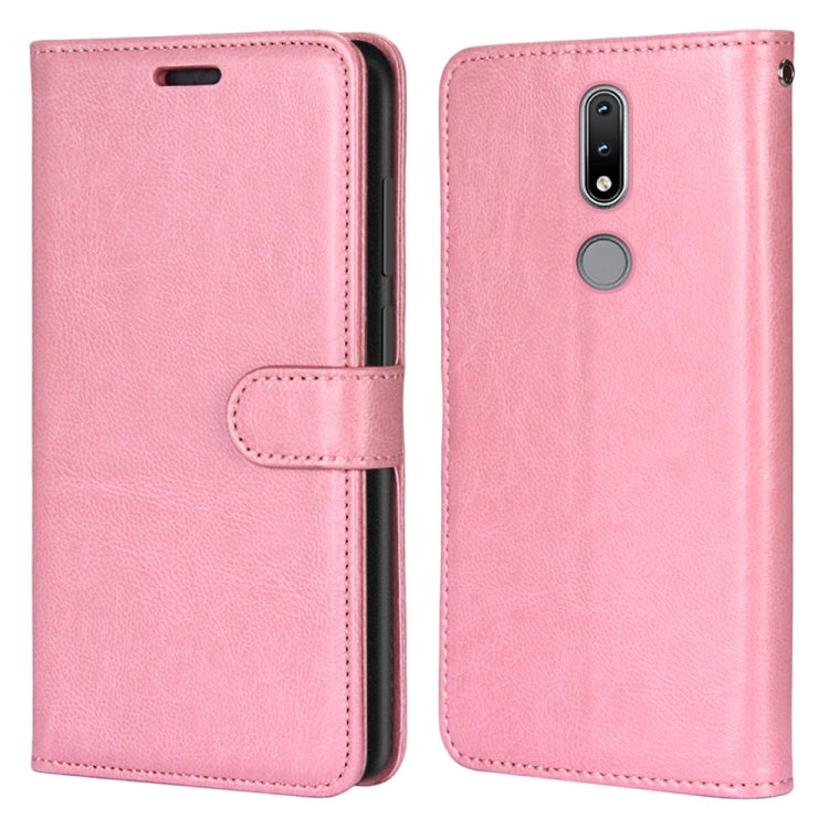 For Nokia 2.4 Pure Color Horizontal Flip PU Leather Case with Holder & Card Slots & Wallet & Photo Frame
