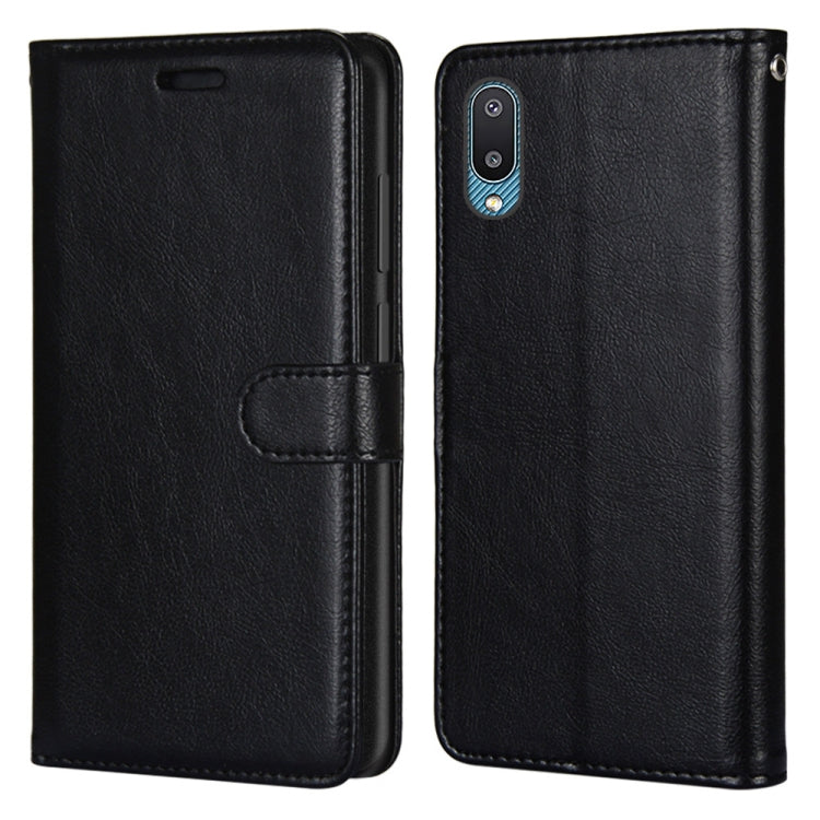 For Samsung Galaxy A02 / M02 Pure Color Horizontal Flip PU Leather Case with Holder & Card Slots & Wallet & Photo Frame