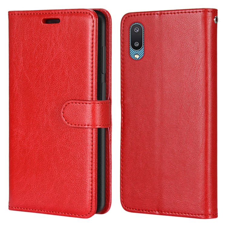 For Samsung Galaxy A02 / M02 Pure Color Horizontal Flip PU Leather Case with Holder & Card Slots & Wallet & Photo Frame
