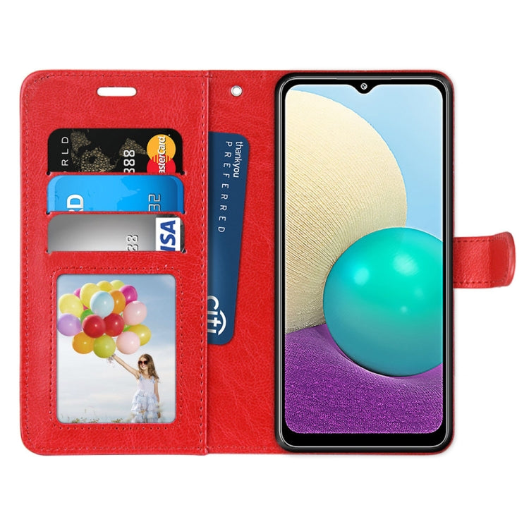 For Samsung Galaxy A02 / M02 Pure Color Horizontal Flip PU Leather Case with Holder & Card Slots & Wallet & Photo Frame