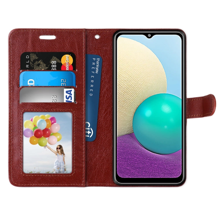 For Samsung Galaxy A02 / M02 Pure Color Horizontal Flip PU Leather Case with Holder & Card Slots & Wallet & Photo Frame