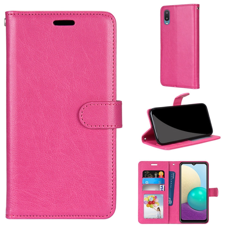 For Samsung Galaxy A02 / M02 Pure Color Horizontal Flip PU Leather Case with Holder & Card Slots & Wallet & Photo Frame