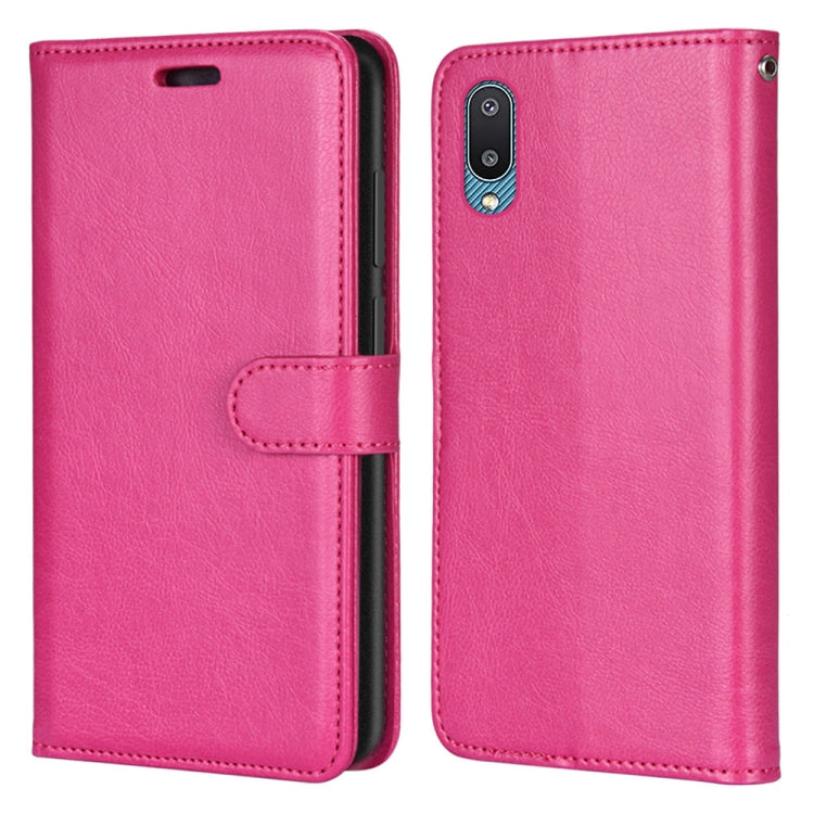 For Samsung Galaxy A02 / M02 Pure Color Horizontal Flip PU Leather Case with Holder & Card Slots & Wallet & Photo Frame