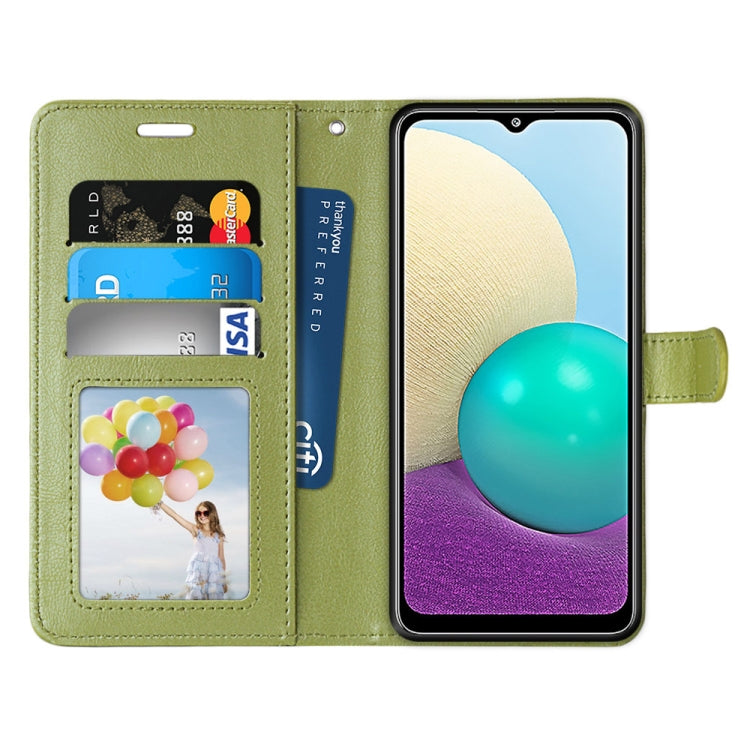 For Samsung Galaxy A02 / M02 Pure Color Horizontal Flip PU Leather Case with Holder & Card Slots & Wallet & Photo Frame