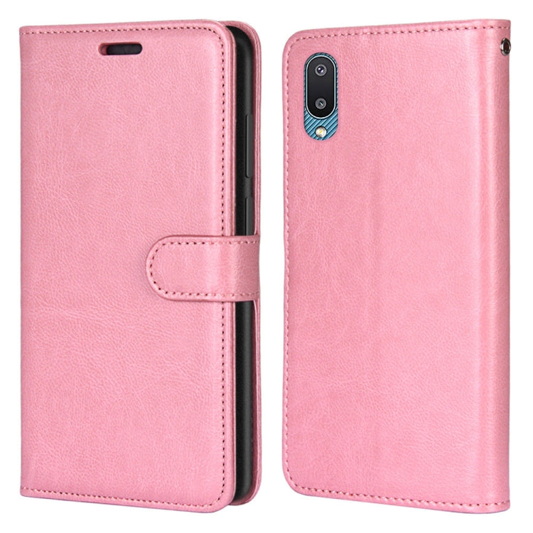 For Samsung Galaxy A02 / M02 Pure Color Horizontal Flip PU Leather Case with Holder & Card Slots & Wallet & Photo Frame