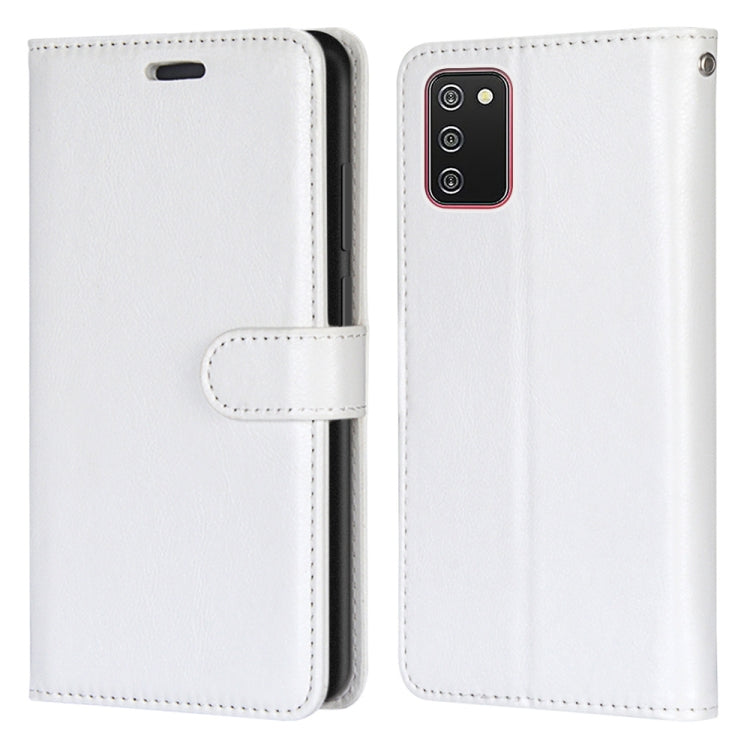 For Samsung Galaxy A02s / M02s Pure Color Horizontal Flip PU Leather Case with Holder & Card Slots & Wallet & Photo Frame