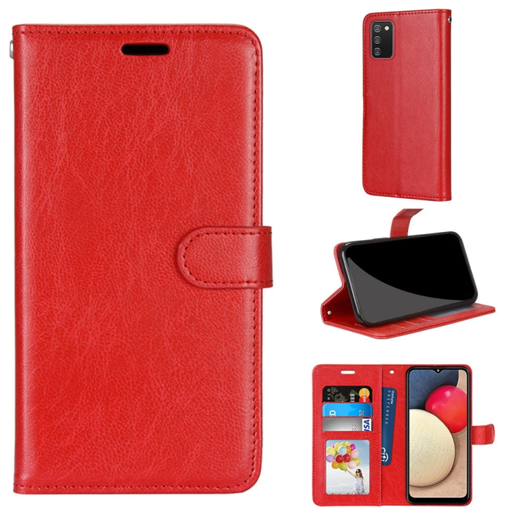 For Samsung Galaxy A02s / M02s Pure Color Horizontal Flip PU Leather Case with Holder & Card Slots & Wallet & Photo Frame