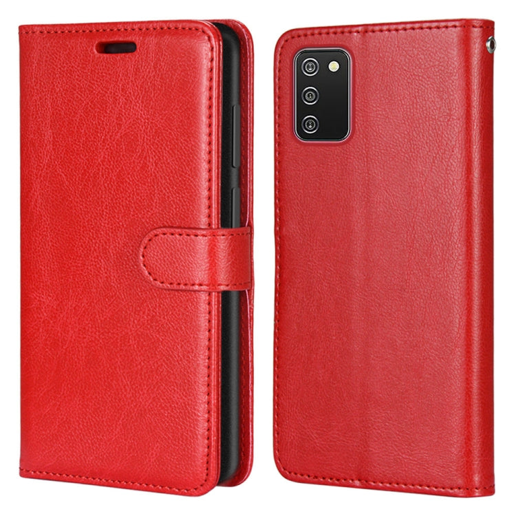 For Samsung Galaxy A02s / M02s Pure Color Horizontal Flip PU Leather Case with Holder & Card Slots & Wallet & Photo Frame