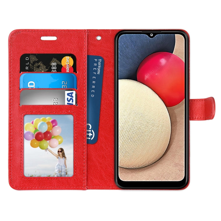 For Samsung Galaxy A02s / M02s Pure Color Horizontal Flip PU Leather Case with Holder & Card Slots & Wallet & Photo Frame