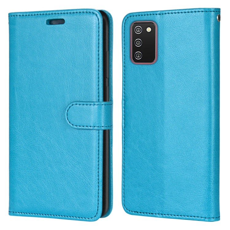 For Samsung Galaxy A02s / M02s Pure Color Horizontal Flip PU Leather Case with Holder & Card Slots & Wallet & Photo Frame
