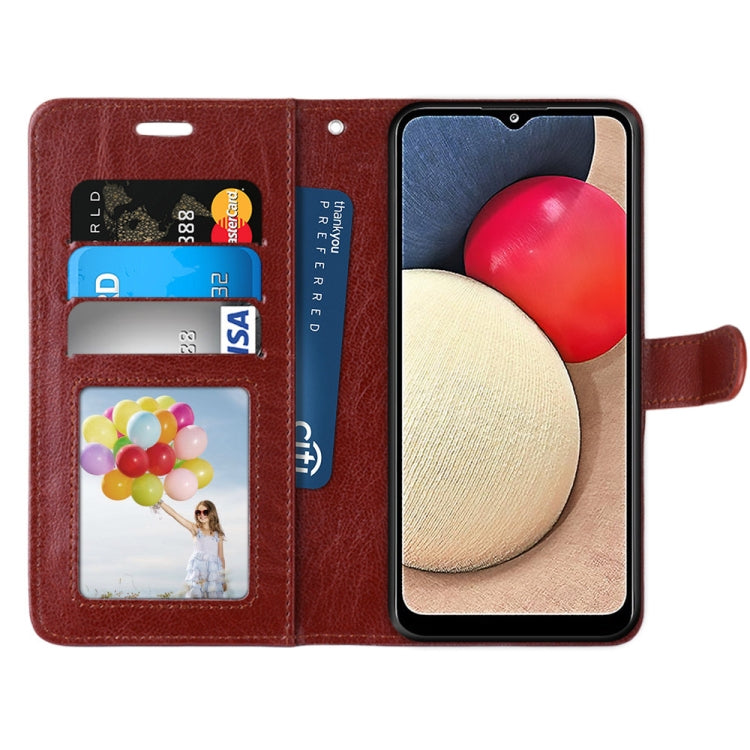 For Samsung Galaxy A02s / M02s Pure Color Horizontal Flip PU Leather Case with Holder & Card Slots & Wallet & Photo Frame