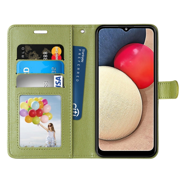 For Samsung Galaxy A02s / M02s Pure Color Horizontal Flip PU Leather Case with Holder & Card Slots & Wallet & Photo Frame