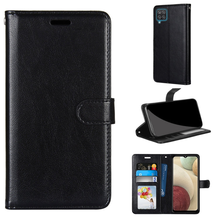 For Samsung Galaxy A12 / M12 Pure Color Horizontal Flip PU Leather Case with Holder & Card Slots & Wallet & Photo Frame