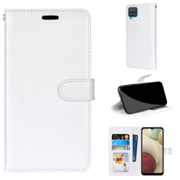 For Samsung Galaxy A12 / M12 Pure Color Horizontal Flip PU Leather Case with Holder & Card Slots & Wallet & Photo Frame