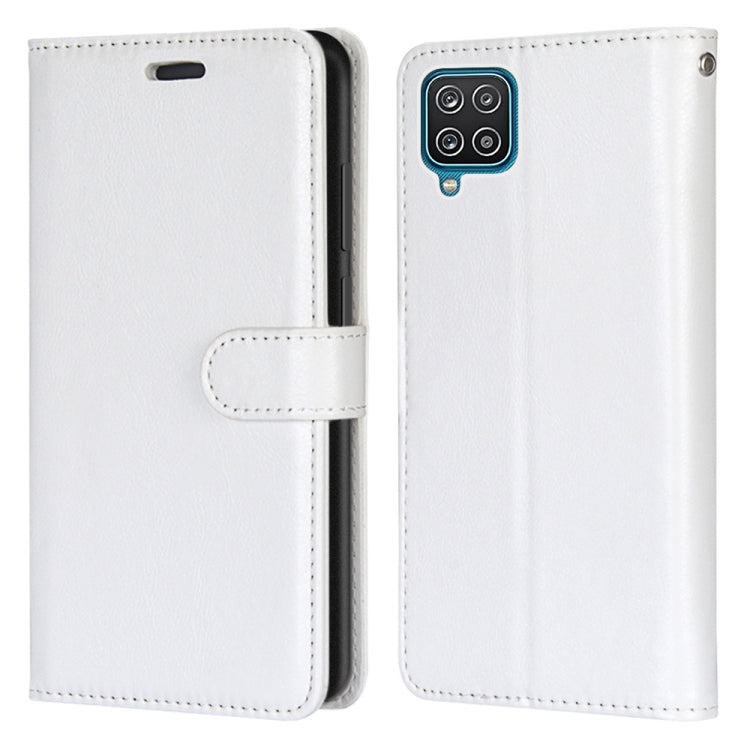 For Samsung Galaxy A12 / M12 Pure Color Horizontal Flip PU Leather Case with Holder & Card Slots & Wallet & Photo Frame