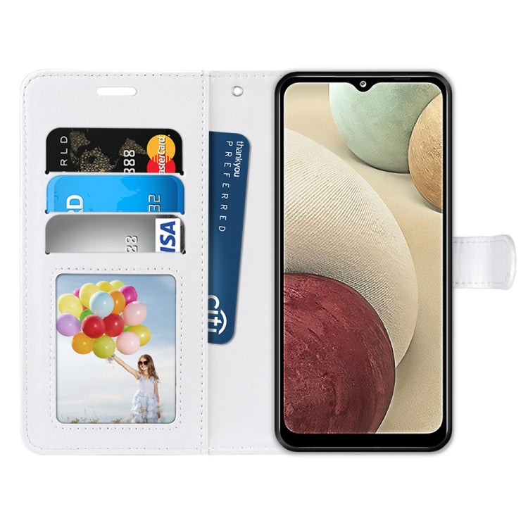 For Samsung Galaxy A12 / M12 Pure Color Horizontal Flip PU Leather Case with Holder & Card Slots & Wallet & Photo Frame