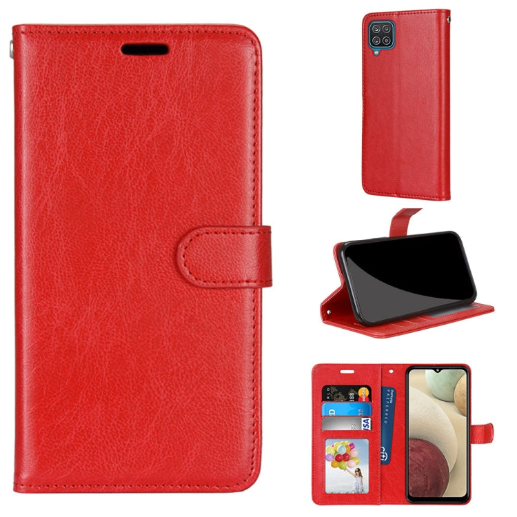 For Samsung Galaxy A12 / M12 Pure Color Horizontal Flip PU Leather Case with Holder & Card Slots & Wallet & Photo Frame