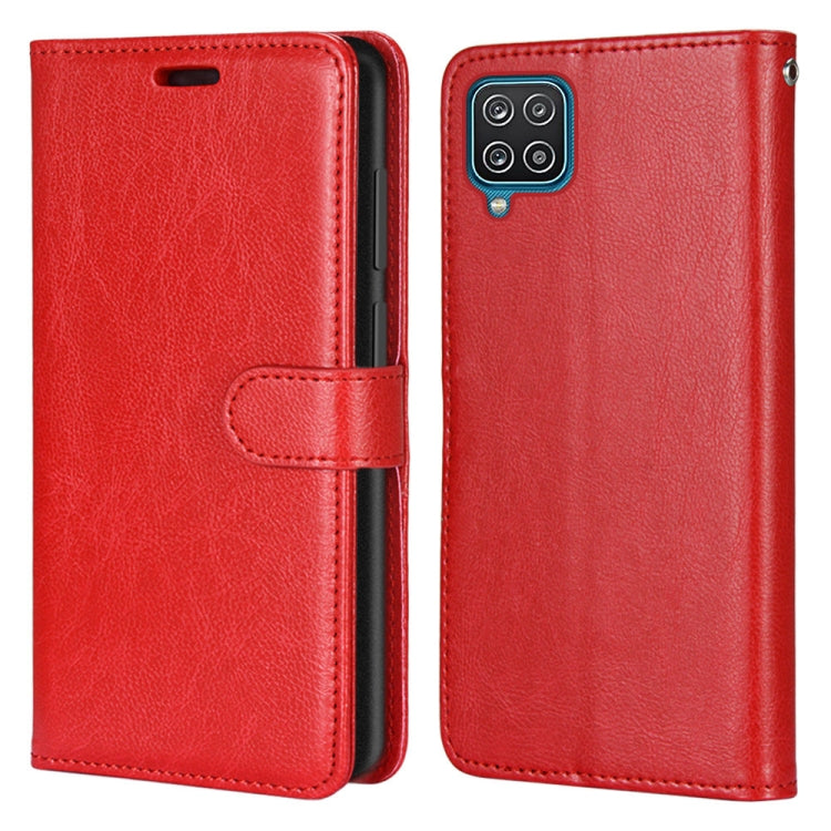 For Samsung Galaxy A12 / M12 Pure Color Horizontal Flip PU Leather Case with Holder & Card Slots & Wallet & Photo Frame