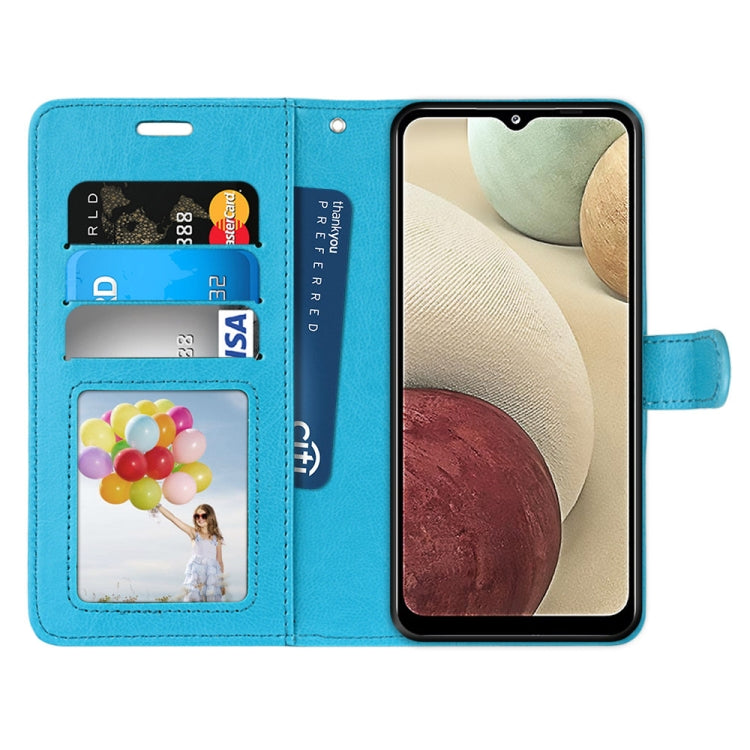 For Samsung Galaxy A12 / M12 Pure Color Horizontal Flip PU Leather Case with Holder & Card Slots & Wallet & Photo Frame