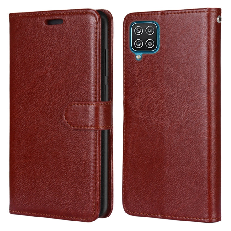 For Samsung Galaxy A12 / M12 Pure Color Horizontal Flip PU Leather Case with Holder & Card Slots & Wallet & Photo Frame