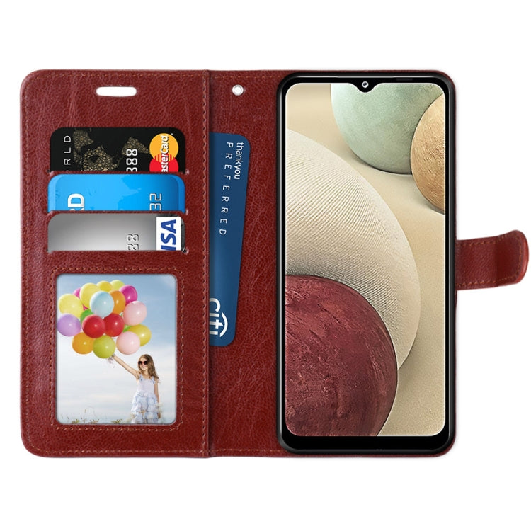 For Samsung Galaxy A12 / M12 Pure Color Horizontal Flip PU Leather Case with Holder & Card Slots & Wallet & Photo Frame