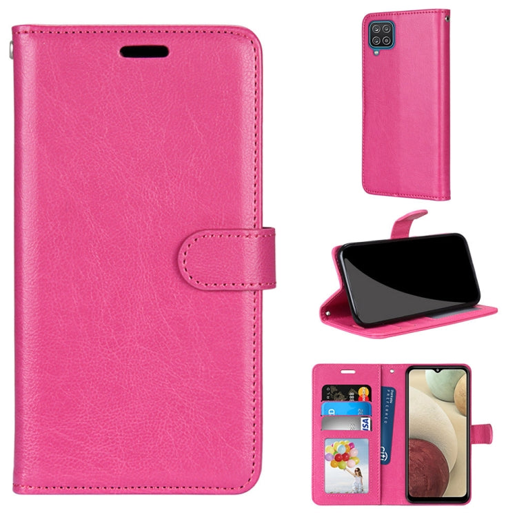 For Samsung Galaxy A12 / M12 Pure Color Horizontal Flip PU Leather Case with Holder & Card Slots & Wallet & Photo Frame