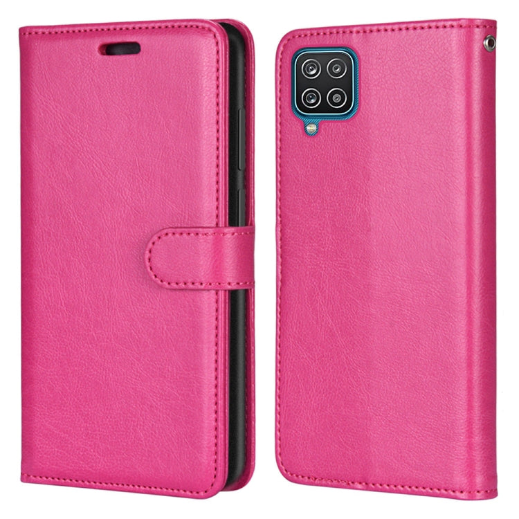 For Samsung Galaxy A12 / M12 Pure Color Horizontal Flip PU Leather Case with Holder & Card Slots & Wallet & Photo Frame