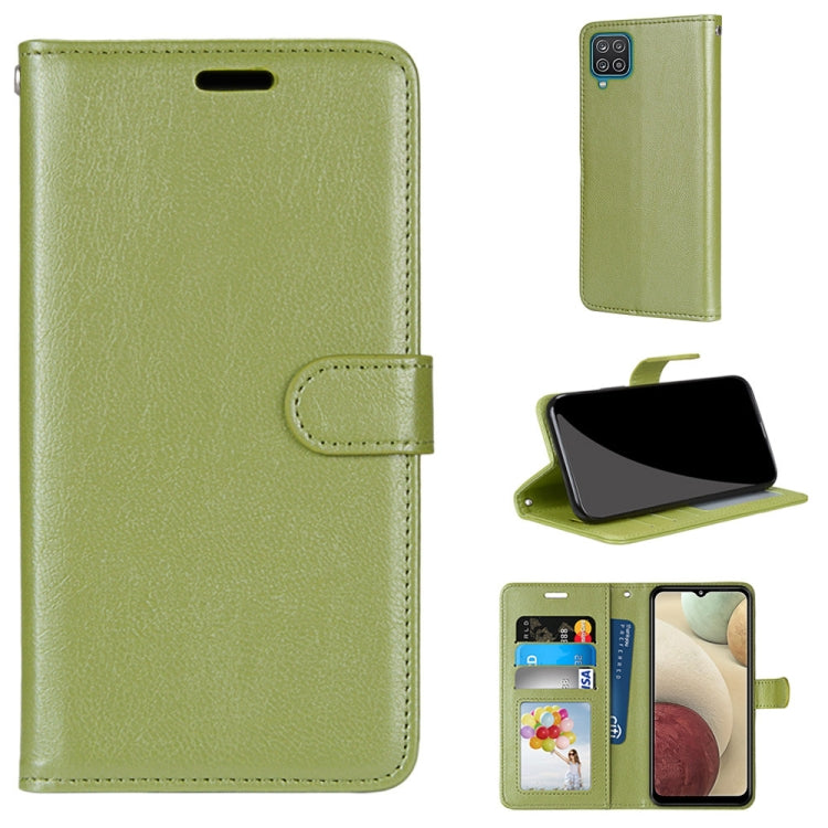 For Samsung Galaxy A12 / M12 Pure Color Horizontal Flip PU Leather Case with Holder & Card Slots & Wallet & Photo Frame