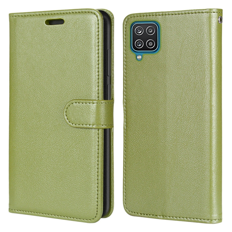 For Samsung Galaxy A12 / M12 Pure Color Horizontal Flip PU Leather Case with Holder & Card Slots & Wallet & Photo Frame