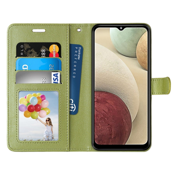 For Samsung Galaxy A12 / M12 Pure Color Horizontal Flip PU Leather Case with Holder & Card Slots & Wallet & Photo Frame