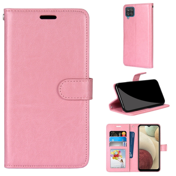 For Samsung Galaxy A12 / M12 Pure Color Horizontal Flip PU Leather Case with Holder & Card Slots & Wallet & Photo Frame